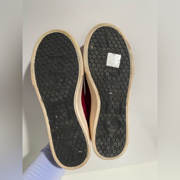 Women's Kenzo Burgundy‎ Velour Velvet Platform Sneakers 38 - Picture 7 of 8